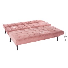 ΚΑΝΑΠΕΣ ΚΡΕΒΑΤΙ ΓΩΝΙΑ ΑΝΑΣΤΡΕΨΙΜΗ FB93154.12 ΒΕΛΟΥΔΟ ΣΑΠΙΟ ΜΗΛΟ 254X163X74Y εκ.