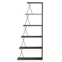ΒΙΒΛΙΟΘΗΚΗ FB92241.13 OLIVE GREY ME ΜΑΥΡΕΣ ΒΕΡΓΕΣ 65x22-24x146Υεκ.