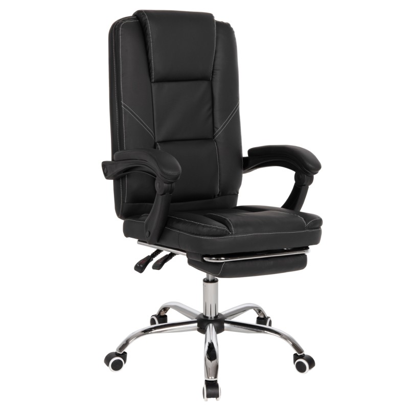 ΚΑΡΕΚΛΑ ΓΡΑΦΕΙΟΥ FB91190.01 ΜΑΥΡΟ PU-ΠΤΥΣΣΟΜΕΝΟ ΥΠΟΠΟΔΙΟ 62x65x115Y εκ.