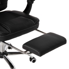 ΚΑΡΕΚΛΑ ΓΡΑΦΕΙΟΥ FB91190.01 ΜΑΥΡΟ PU-ΠΤΥΣΣΟΜΕΝΟ ΥΠΟΠΟΔΙΟ 62x65x115Y εκ.