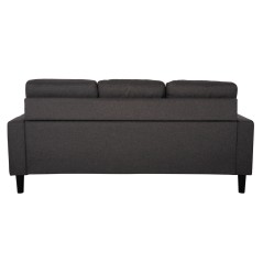 ΓΩΝΙΑΚΟΣ ΚΑΝΑΠΕΣ 3-ΘΕΣΙΟΣ FB93237.01 ΓΚΡΙ ΥΦΑΣΜΑ-ΜΑΥΡΑ ΨΗΛΑ ΠΟΔΙΑ 182x122x90Υεκ.