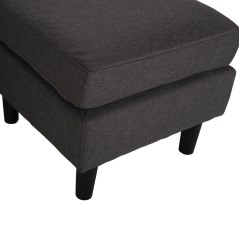 ΓΩΝΙΑΚΟΣ ΚΑΝΑΠΕΣ 3-ΘΕΣΙΟΣ FB93237.01 ΓΚΡΙ ΥΦΑΣΜΑ-ΜΑΥΡΑ ΨΗΛΑ ΠΟΔΙΑ 182x122x90Υεκ.