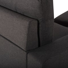 ΓΩΝΙΑΚΟΣ ΚΑΝΑΠΕΣ 3-ΘΕΣΙΟΣ FB93237.01 ΓΚΡΙ ΥΦΑΣΜΑ-ΜΑΥΡΑ ΨΗΛΑ ΠΟΔΙΑ 182x122x90Υεκ.