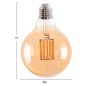 ΛΑΜΠΤΗΡΑΣ GLOBO LED FILAMENT 12W E27 3000K ΧΡΥΣΟ FB94049.02