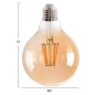 ΛΑΜΠΤΗΡΑΣ GLOBO LED FILAMENT 8W E27 3000K ΧΡΥΣΟ DIMMABLE FB94050.02