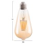 ΛΑΜΠΤΗΡΑΣ FB94188.02 LED FILAMENT 8W E27 DIMMABLE 3000K GOLD