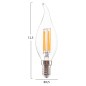 ΛΑΜΠΤΗΡΑΣ FB94047.01 ΣΤΥΛ ΦΛΟΓΑ LED FILAMENT 6W E14 3000K ΔΙΑΦΑΝΟ DIMMABLE