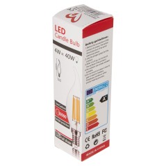 ΛΑΜΠΤΗΡΑΣ FB94047.01 ΣΤΥΛ ΦΛΟΓΑ LED FILAMENT 6W E14 3000K ΔΙΑΦΑΝΟ DIMMABLE