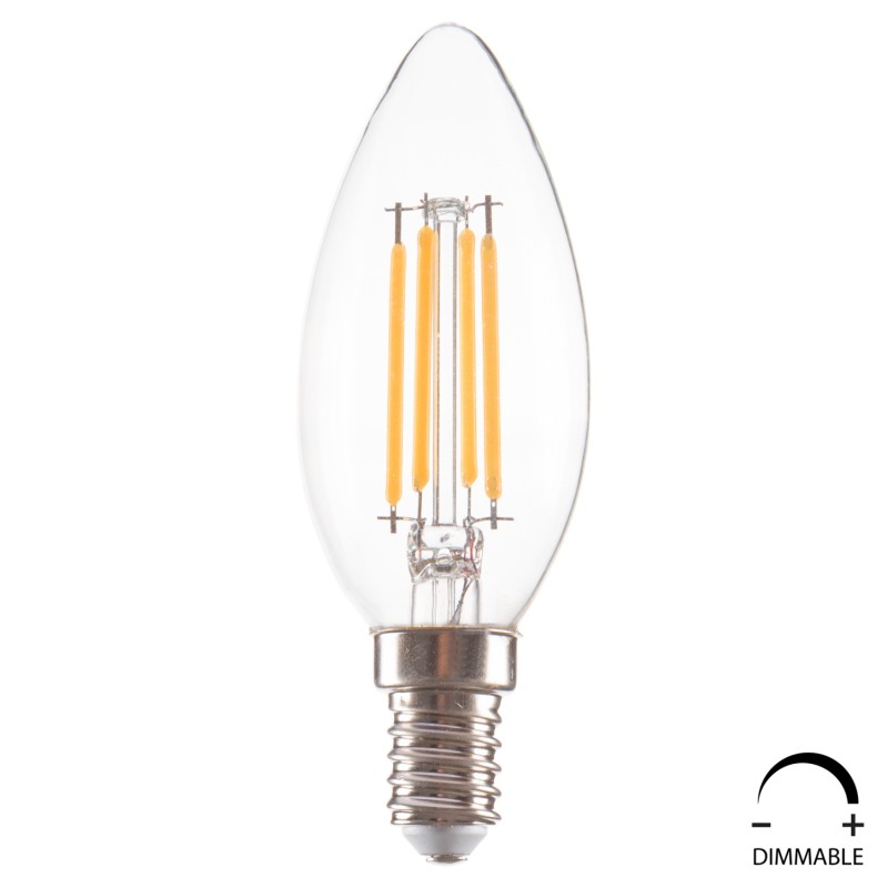 ΛΑΜΠΤΗΡΑΣ LED FILAMENT 4W E14 3000K ΔΙΑΦΑΝΟΣ DIMMABLE FB94048.01