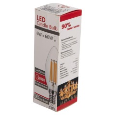 ΛΑΜΠΤΗΡΑΣ LED FILAMENT 4W E14 3000K ΔΙΑΦΑΝΟΣ DIMMABLE FB94048.01