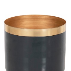 ΕΠΙΤΡΑΠΕΖΙΟ ΔΙΑΚΟΣΜΗΤΙΚΟ BAZO FB94233.05 ΜΕΤΑΛΛΟ ΜΠΛΕ ΑΝΘΡΑΚΙ-ΑΣΗΜΙ Φ21x37,5Υ