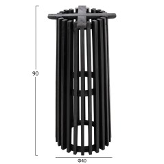 ΒΑΣΗ BAR STAND ΕΣΩΤ.ΧΩΡΟΥ ΜΕΣ.ΥΨΟΥΣ ΣΤΡΟΓΓΥΛΗ FB99857.12 MINDI ΞΥΛΟ ΣΕ ΜΑΥΡΟ Φ40x90Υεκ.