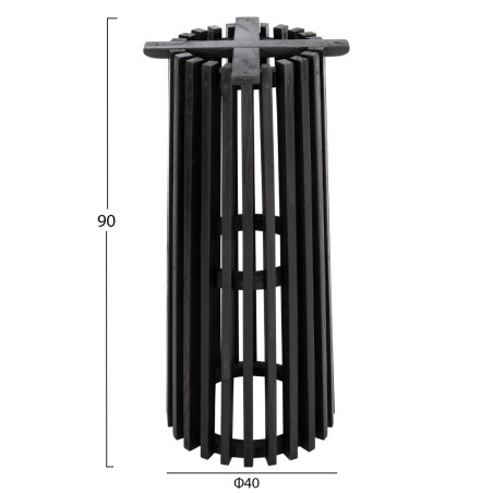 ΒΑΣΗ BAR STAND ΕΣΩΤ.ΧΩΡΟΥ ΜΕΣ.ΥΨΟΥΣ ΣΤΡΟΓΓΥΛΗ FB99857.12 MINDI ΞΥΛΟ ΣΕ ΜΑΥΡΟ Φ40x90Υεκ.