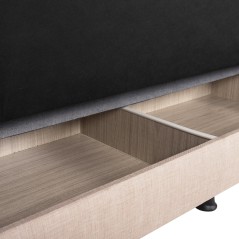 ΚΑΝΑΠΕΣ ΚΡΕΒΑΤΙ FB93271.04 ΤΡΙΘΕΣΙΟΣ- ΜΠΕΖ ΥΦΑΣΜΑ 193x82x81Υεκ.