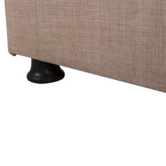 ΚΑΝΑΠΕΣ ΚΡΕΒΑΤΙ FB93271.04 ΤΡΙΘΕΣΙΟΣ- ΜΠΕΖ ΥΦΑΣΜΑ 193x82x81Υεκ.