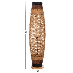 ΦΩΤΙΣΤΙΚΟ ΔΑΠΕΔΟΥ FB94343 ΜΕΤΑΛΛΟ-PAPER ROPE ΣΕ ΜΠΕΖ ΑΜΜΟΥ-ΜΑΥΡΟ Φ30X120Υεκ.