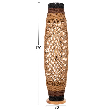 ΦΩΤΙΣΤΙΚΟ ΔΑΠΕΔΟΥ FB94343 ΜΕΤΑΛΛΟ-PAPER ROPE ΣΕ ΜΠΕΖ ΑΜΜΟΥ-ΜΑΥΡΟ Φ30X120Υεκ.