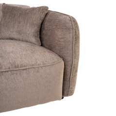 ΚΑΝΑΠΕΣ ΓΩΝΙΑ (ΑΡΙΣΤΕΡΗ) FB93277.02L ΣΚΟΥΡΟ ΜΠΕΖ ΥΦΑΣΜΑ 270x163x74Υεκ.