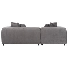 ΚΑΝΑΠΕΣ ΓΩΝΙΑ (ΑΡΙΣΤΕΡΗ) 3-ΘΕΣΙΟΣ FB93280.03L ΓΚΡΙ ΥΦΑΣΜΑ 252x160x70-90Υεκ