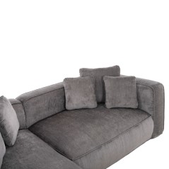 ΚΑΝΑΠΕΣ ΓΩΝΙΑ (ΑΡΙΣΤΕΡΗ) 3-ΘΕΣΙΟΣ FB93280.03L ΓΚΡΙ ΥΦΑΣΜΑ 252x160x70-90Υεκ