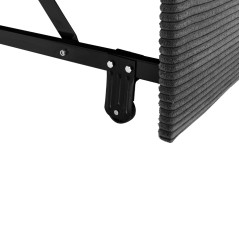 ΓΩΝΙΑΚΟΣ ΚΑΝΑΠΕΣ-ΚΡΕΒΑΤΙ ΜΕ ΑΠΟΘ.ΧΩΡΟ FB93276.02R ΑΝΘΡΑΚΙ ΥΦΑΣΜΑ 256x159x87Υεκ.