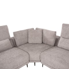 ΚΑΝΑΠΕΣ ΓΩΝΙΑ FB93269.01 ΑΝΟΙΧΤΟ ΓΚΡΙ ΥΦΑΣΜΑ-ΑΝΘΡΑΚΙ ΠΟΔΙΑ 314x314x90-102Yεκ.