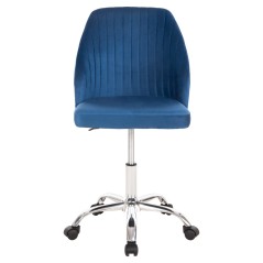 ΚΑΡΕΚΛΑ ΓΡΑΦΕΙΟΥ FB99008.03 ΜΠΛΕ ΒΕΛΟΥΔΟ-ΜΕΤΑΛ.ΠΟΔΙ 58x58x85Υεκ.