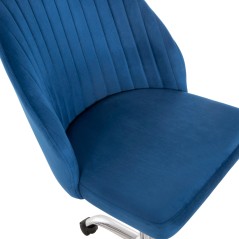 ΚΑΡΕΚΛΑ ΓΡΑΦΕΙΟΥ FB99008.03 ΜΠΛΕ ΒΕΛΟΥΔΟ-ΜΕΤΑΛ.ΠΟΔΙ 58x58x85Υεκ.