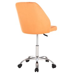 ΚΑΡΕΚΛΑ ΓΡΑΦΕΙΟΥ FB99008.04 ΠΟΡΤΟΚΑΛΙ ΒΕΛΟΥΔΟ-ΜΕΤΑΛ.ΠΟΔΙ 58x58x85Υεκ.