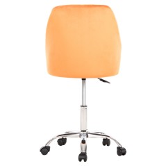 ΚΑΡΕΚΛΑ ΓΡΑΦΕΙΟΥ FB99008.04 ΠΟΡΤΟΚΑΛΙ ΒΕΛΟΥΔΟ-ΜΕΤΑΛ.ΠΟΔΙ 58x58x85Υεκ.