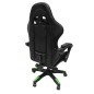ΠΟΛΥΘΡΟΝΑ GAMING FB91203.03 ΜΑΥΡΟ-ΠΡΑΣΙΝΟ PVC & NYLON 58.5x100x120Υεκ.
