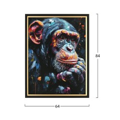 ΠΙΝΑΚΑΣ TOIXOY FB94563 ΜΕ ΚΟΡΝΙΖΑ ΜΑΥΡΗ-ΚΑΜΒΑΣ ΕΚΤΥΠΩΣΗ ΠΙΘΗΚΟΣ 64x4,5x84Υεκ.