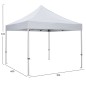 GAZEBO FB96313 ΠΤΥΣΣΟΜ.-ΕΠΑΓΓΕΛΜΑΤΙΚΗ ΧΡΗΣΗ-ΣΚΕΛΕΤΟΣ ΑΛΟΥΜ.ΑΣΗΜΙ-ΛΕΥΚΟ ΥΦΑΣΜΑ 3x3x3,43Yμ