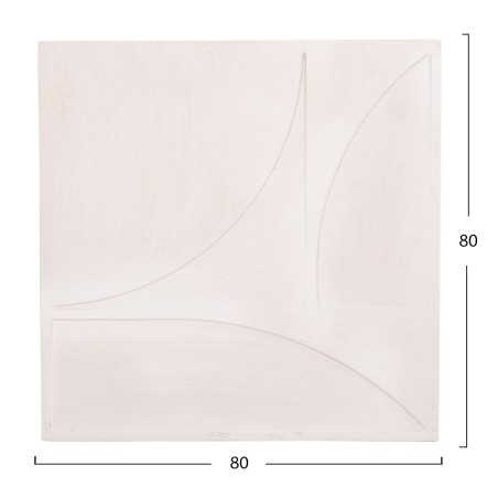 ΠΙΝΑΚΑΣ ΤΕΤΡΑΓΩΝΟΣ FB94507 MDF ΣΕ ΥΠΟΛΕΥΚΟ ΧΡΩΜΑ 80x4(πάχος)x80Υεκ.