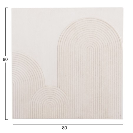 ΠΙΝΑΚΑΣ ΤΕΤΡΑΓΩΝΟΣ FB94517 MDF ΣΕ ΥΠΟΛΕΥΚΟ ΧΡΩΜΑ 80x4,5(πάχος)x80Υεκ.