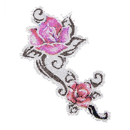 Αυτοκόλλητο Tattoo Ιριδίζον Σώματος Τριαντάφυλλα