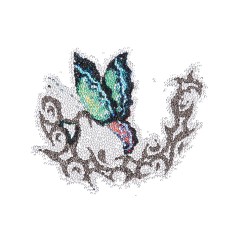 Αυτοκόλλητο Tattoo Ιριδίζον Σώματος Πεταλούδα