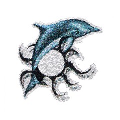 Αυτοκόλλητο Tattoo Ιριδίζον Σώματος Δελφίνι