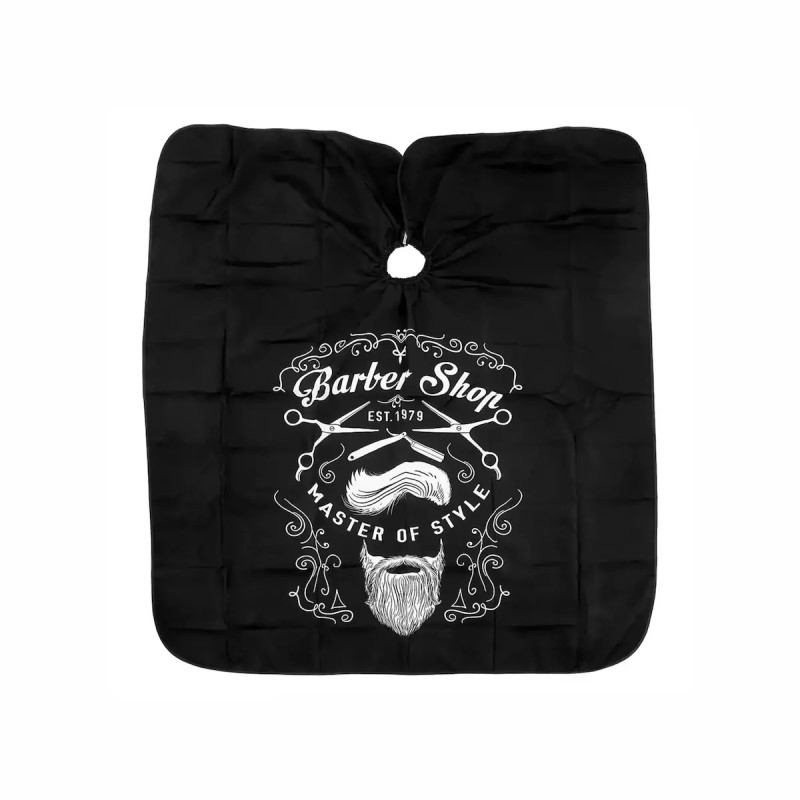 Μπέρτα Κουρέματος Barber Μαύρη με Τύπωμα