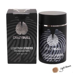 Ίνες Κάλυψης Αραίωσης Μαλλιών Crazy Bull Hair Building Lightning Fibers Καστανόξανθο 22g