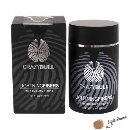 Ίνες Κάλυψης Αραίωσης Μαλλιών Crazy Bull Hair Building Lightning Fibers Καστανόξανθο 22g