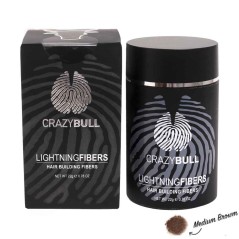 Ίνες Κάλυψης Αραίωσης Μαλλιών Crazy Bull Hair Building Lightning Fibers Ανοιχτό Καφέ 22g