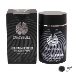 Ίνες Κάλυψης Αραίωσης Μαλλιών Crazy Bull Hair Building Lightning Fibers Μελαχρινό 22g