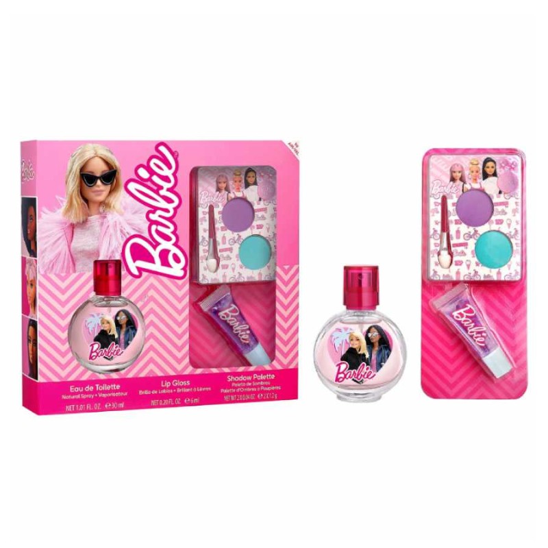 Barbie Gift Set (Eau de Toilette 30ml + Eyeshadow + Lip Gloss)