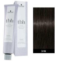 Schwarzkopf Professional True Beautiful Honest 60ml Cool N°3-16 Καστανό Σκούρο Σαντρέ Μαρόν