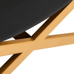 Πολυθρόνα Περιποίησης Βλεφαρίδων Sillon Alba Μαύρη με Χρυσή Βάση