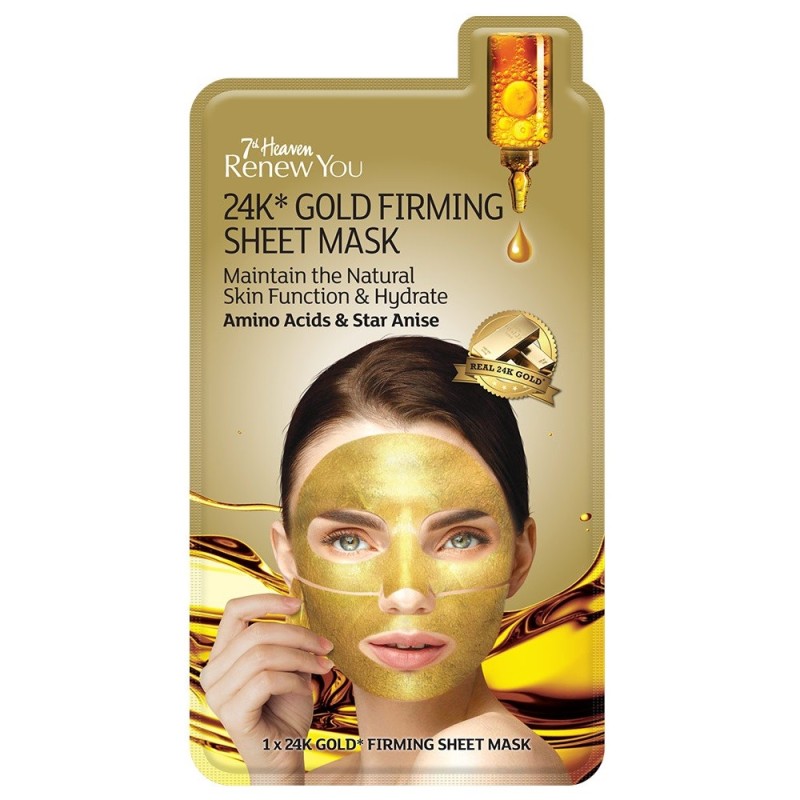 Montagne Jeunesse Gold 24K Firming Sheet Mask.