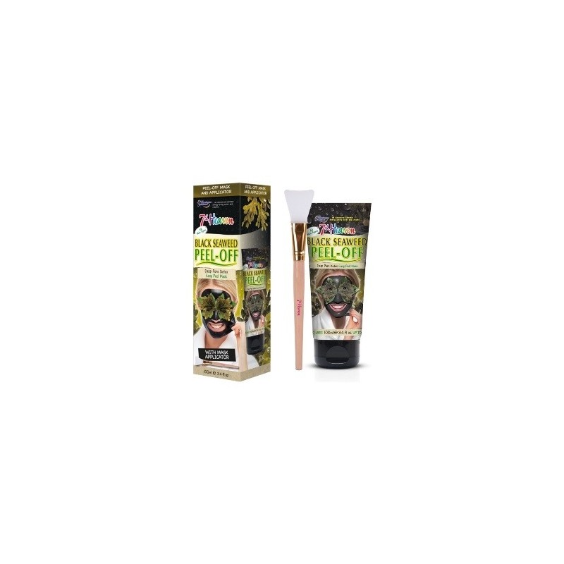 Montagne Jeunesse Black Seaweed Peel-Off Mask 100ml. with mask applicator.