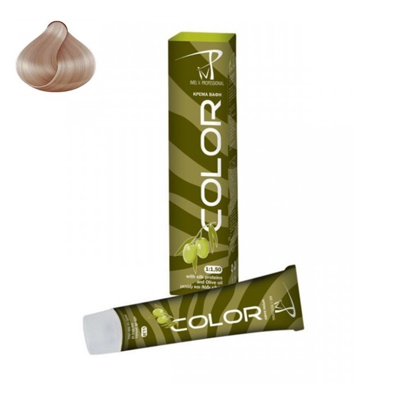 N° 9.1 Ξανθό Πολύ Ανοιχτό Σταχτί Βαφή IMEL Olive Spa 100ml.