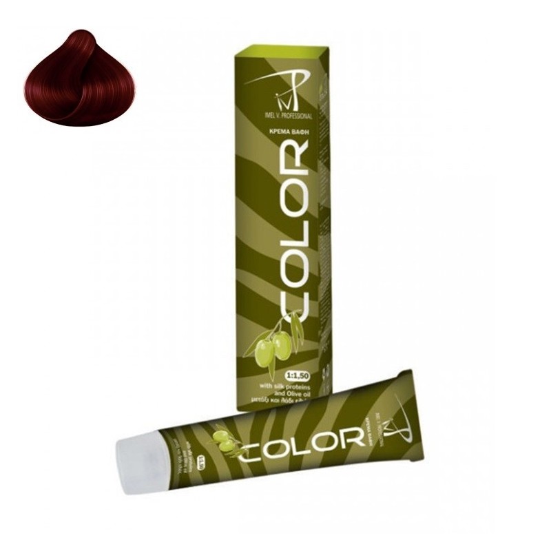N° 6.5 Ξανθό Σκούρο Μαονί Βαφή IMEL Olive Spa 100ml.